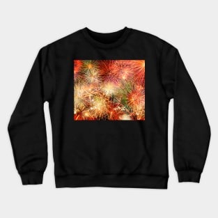 Fireworks light celebration pattern background Crewneck Sweatshirt